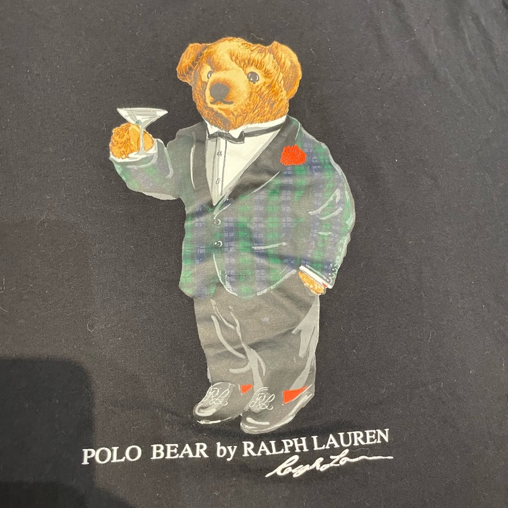 Ralph Lauren polo bear black t shirt